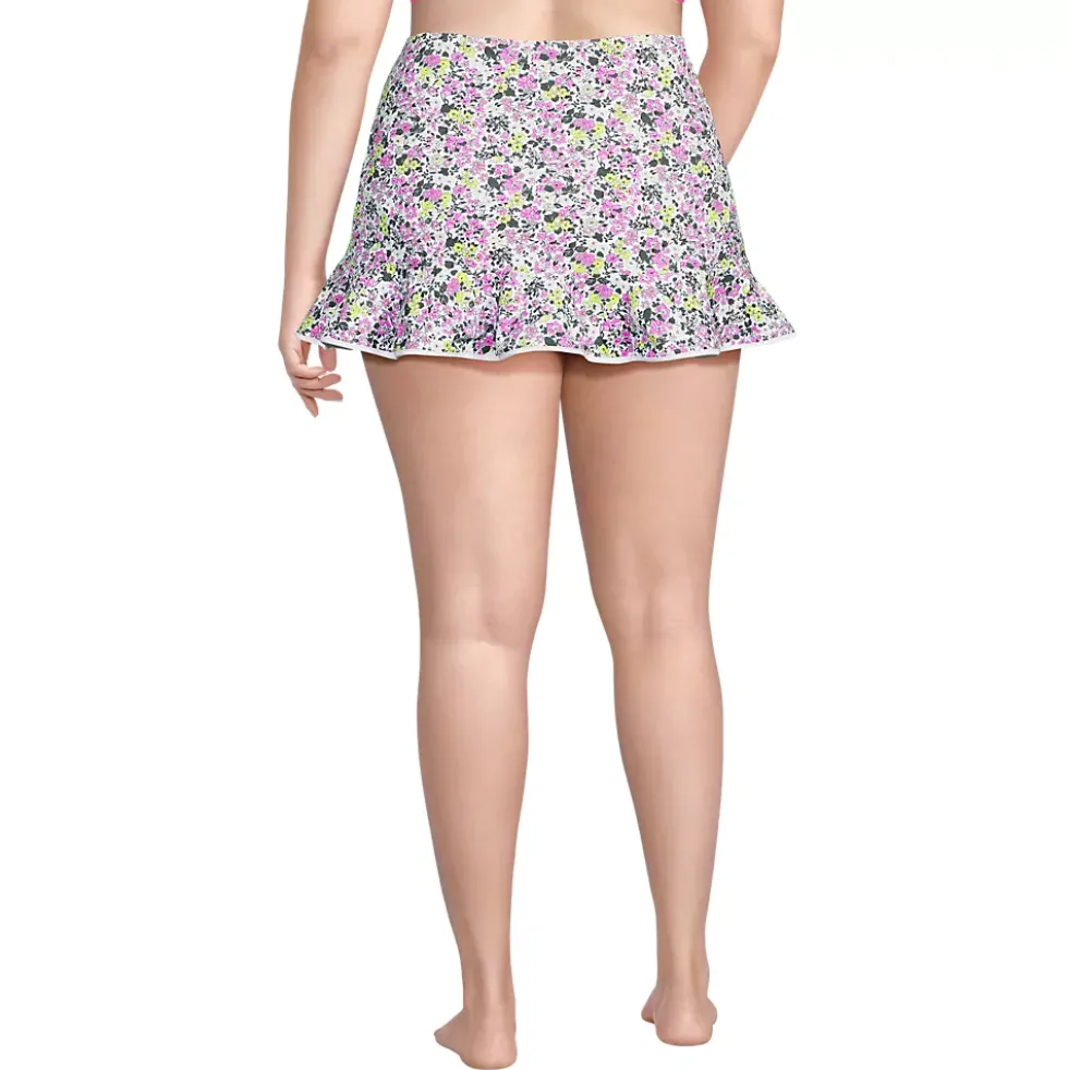 Women's Ruffle Hem Mini Swim Skirt