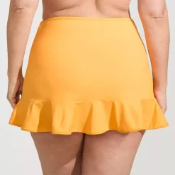 Women's Ruffle Hem Mini Swim Skirt
