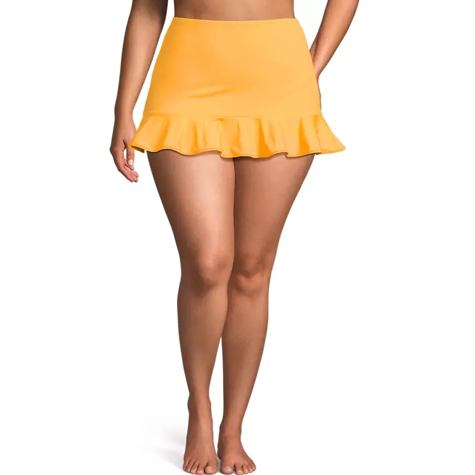 Women's Ruffle Hem Mini Swim Skirt