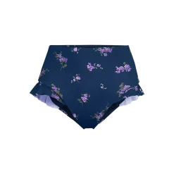 Women's Ruffle High Waisted High Leg Bikini Bottoms