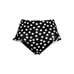 Women's Ruffle High Waisted High Leg Bikini Bottoms
