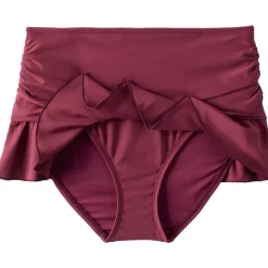Women's Ruffle Midwaist Skirted Bikini Bottoms