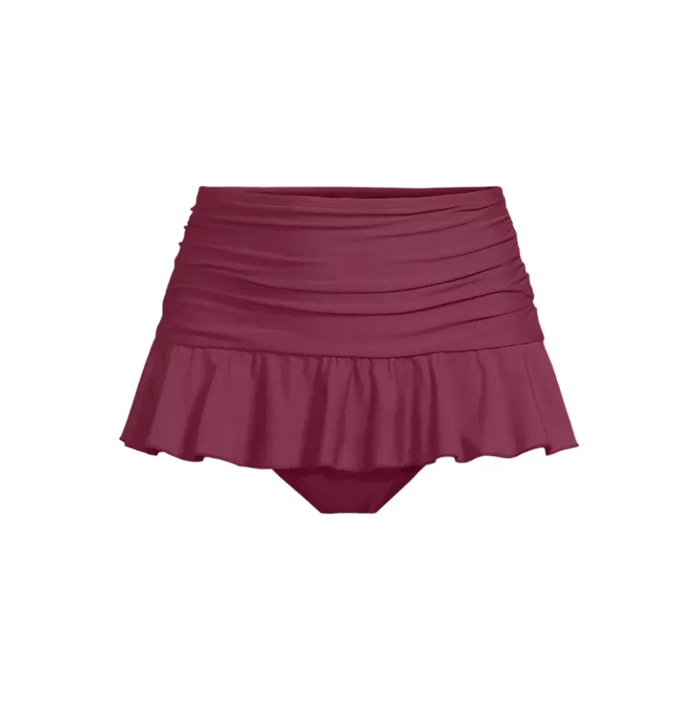 Women's Ruffle Midwaist Skirted Bikini Bottoms