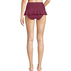 Women's Ruffle Midwaist Skirted Bikini Bottoms