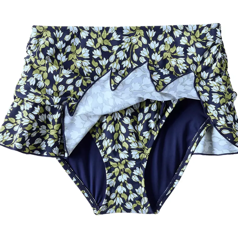 Women's Ruffle Midwaist Skirted Bikini Bottoms