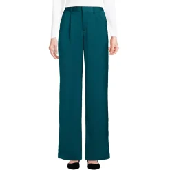 Women's Satin Elastic Back Wide Leg Pants