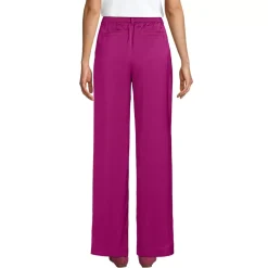 Women's Satin Elastic Back Wide Leg Pants