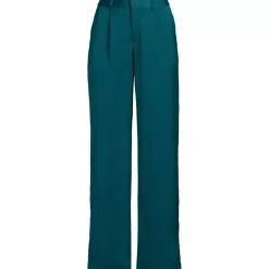 Women's Satin Elastic Back Wide Leg Pants