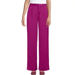Women's Satin Elastic Back Wide Leg Pants