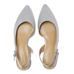 Women's Satin Slingback Low Heels