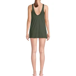 Women's Scoop Neck Mini Swim Dress Swimsuit