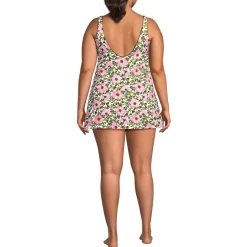 Women's Scoop Neck Mini Swim Dress Swimsuit
