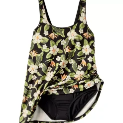 Women's Scoop Neck Mini Swim Dress Swimsuit