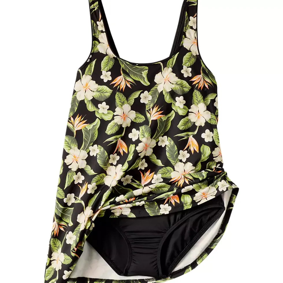 Women's Scoop Neck Mini Swim Dress Swimsuit