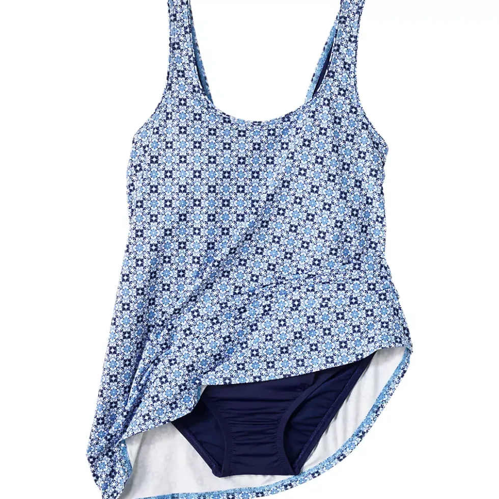 Women's Scoop Neck Mini Swim Dress Swimsuit