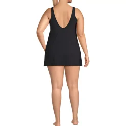 Women's Scoop Neck Mini Swim Dress Swimsuit