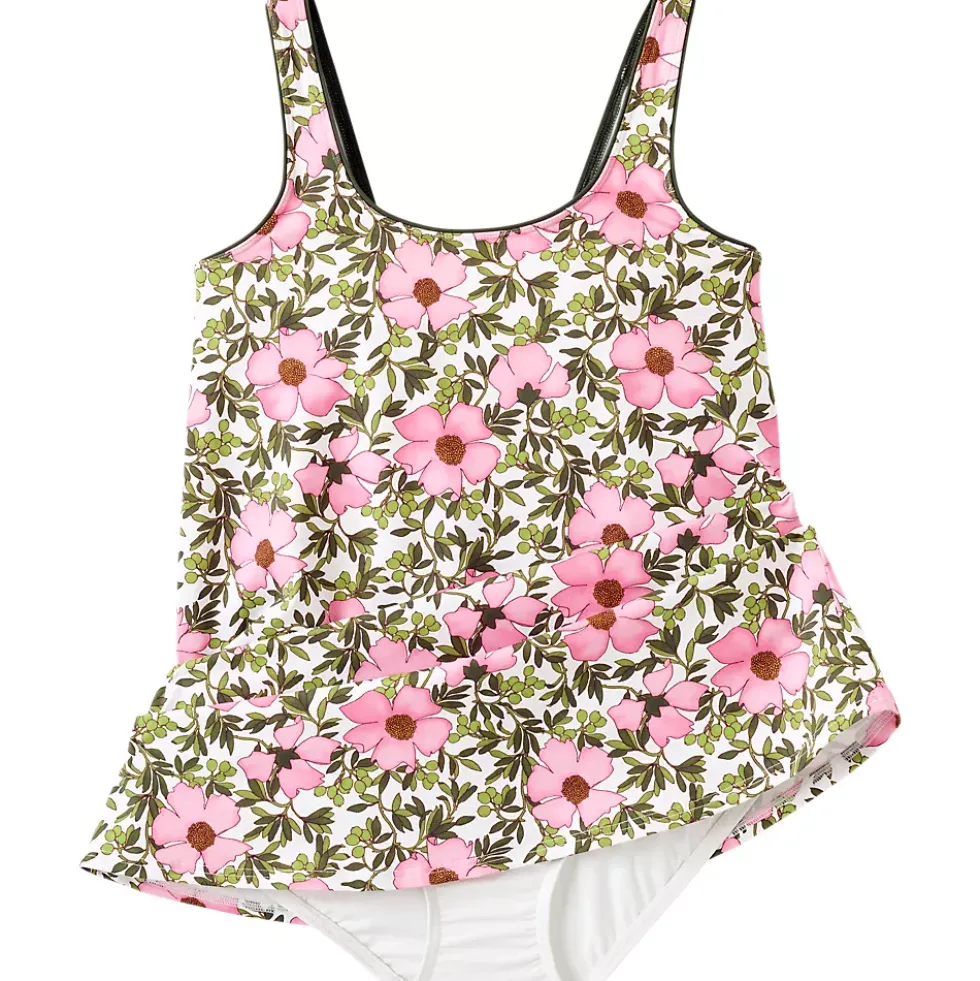 Women's Scoop Neck Mini Swim Dress Swimsuit