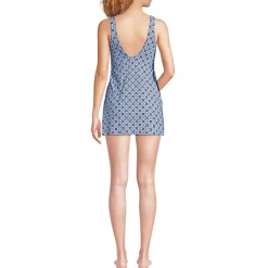 Women's Scoop Neck Mini Swim Dress Swimsuit