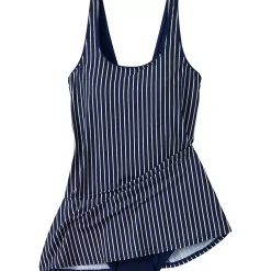 Women's Scoop Neck Mini Swim Dress Swimsuit