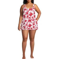 Women's Scoop Neck Mini Swim Dress Swimsuit