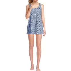 Women's Scoop Neck Mini Swim Dress Swimsuit