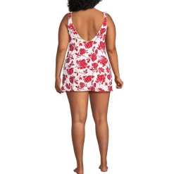 Women's Scoop Neck Mini Swim Dress Swimsuit
