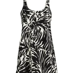 Women's Scoop Neck Mini Swim Dress Swimsuit