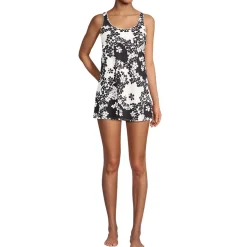Women's Scoop Neck Mini Swim Dress Swimsuit