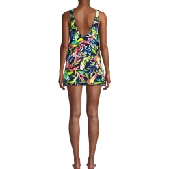 Women's Scoop Neck Mini Swim Dress Swimsuit