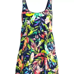 Women's Scoop Neck Mini Swim Dress Swimsuit