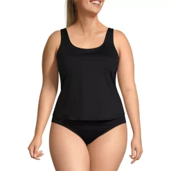 Women's Scoop Neck One Piece Fauxkini Swimsuit