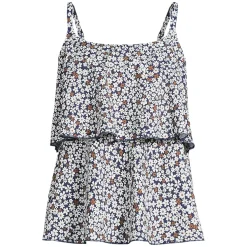 Women's Scoop Neck Tiered Tankini Swimsuit Top