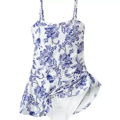 Women's Sculpting Bandeau Lace Back Mini Swim Dress