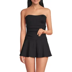 Women's Sculpting Bandeau Lace Back Mini Swim Dress
