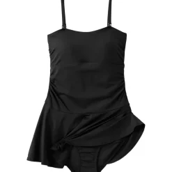 Women's Sculpting Bandeau Lace Back Mini Swim Dress