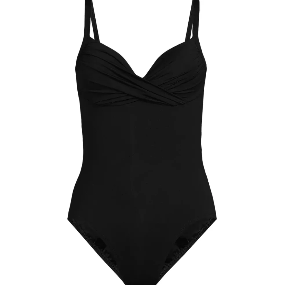 Women's Sculpting Suit Targeted Control Draped One Piece Swimsuit