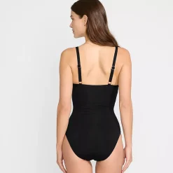 Women's Sculpting Suit Targeted Control Draped One Piece Swimsuit