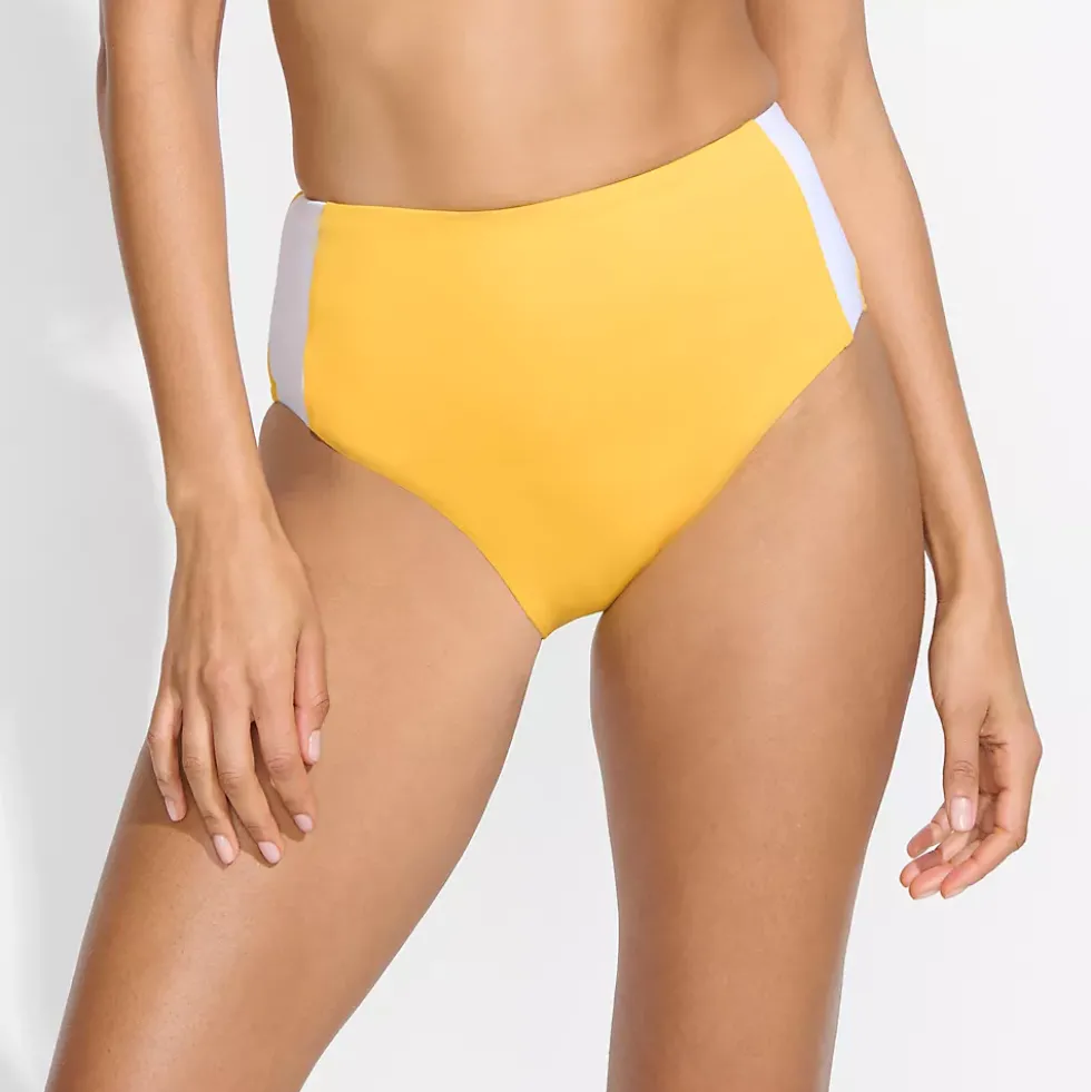 Women's Seamed High Waisted Bikini Bottoms