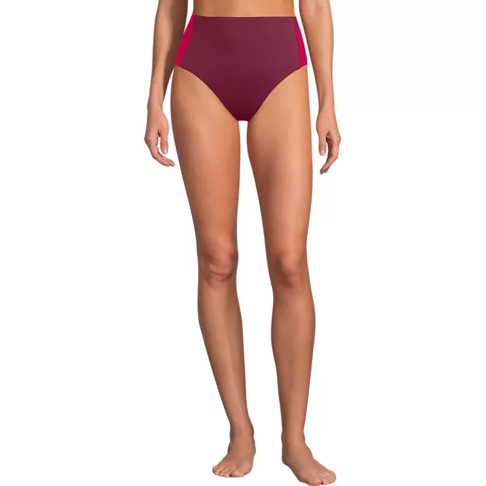 Women's Seamed High Waisted Bikini Bottoms