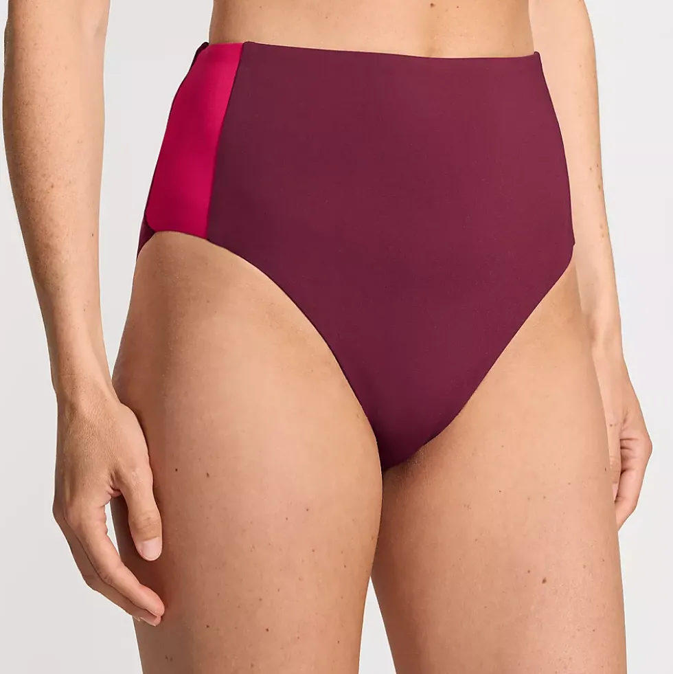 Women's Seamed High Waisted Bikini Bottoms