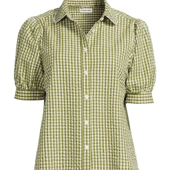 Women's Seersucker Peter Pan Collar Shirt