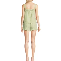 Women's Seersucker 2 Piece Pajama Set - Tank and Shorts