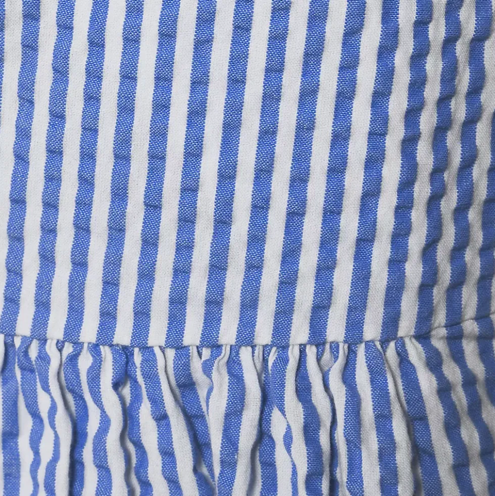 Women's Seersucker Pull On Midi Skirt