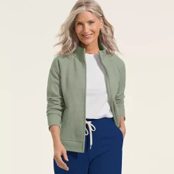 Women's Serious Sweats Full Zip Mock Neck Sweatshirt