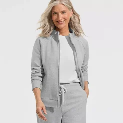 Women's Serious Sweats Full Zip Mock Neck Sweatshirt
