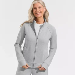 Women's Serious Sweats Full Zip Mock Neck Sweatshirt