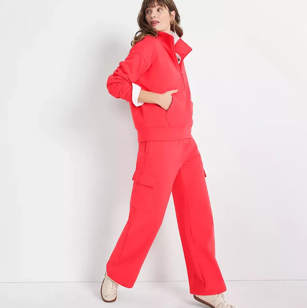 Women's Serious Sweats High Rise Wide Leg Cargo Pant - Set Bottom