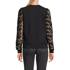 Women's Serious Sweats Lace Sleeve Sweatshirt
