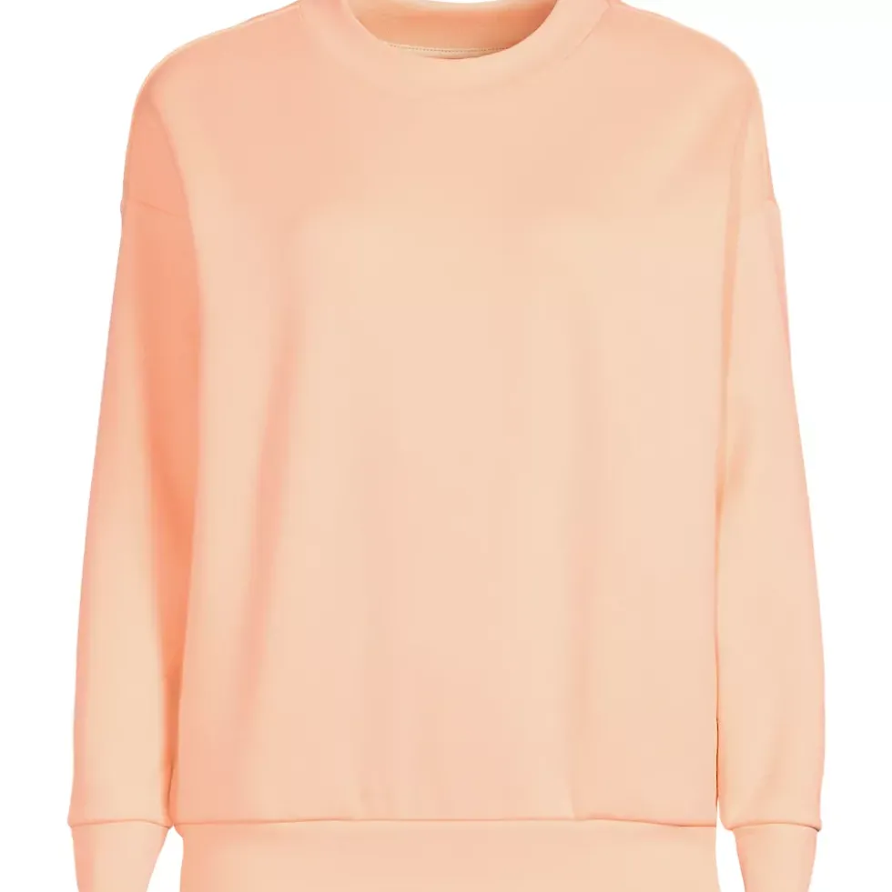 Women's Serious Sweats Oversized Long Sleeve Crew Neck Sweatshirt - Set Top