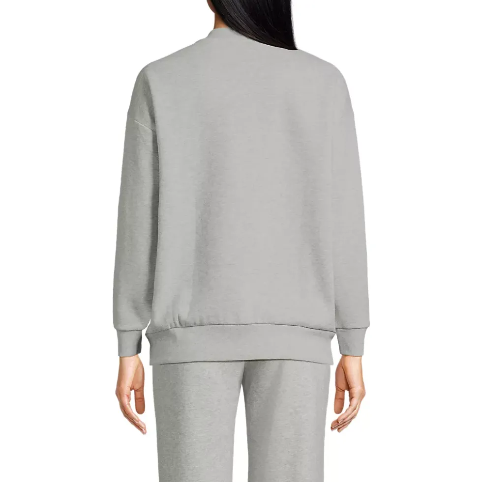 Women's Serious Sweats Oversized Long Sleeve Crew Neck Sweatshirt - Set Top